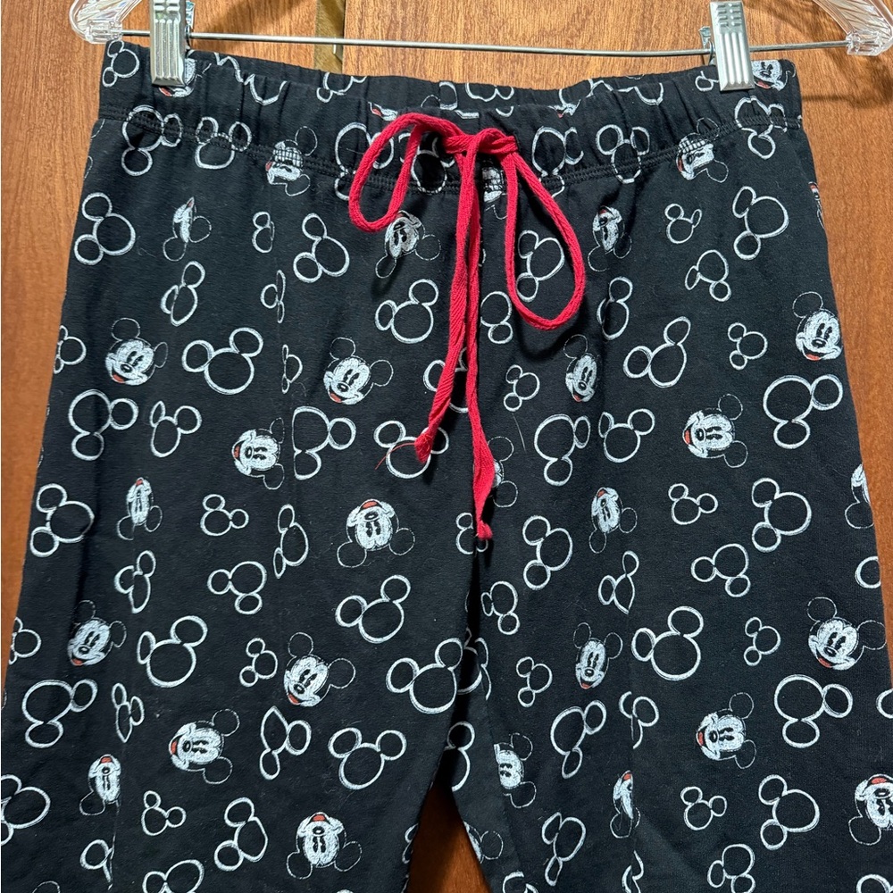 Juniors Mickey Mouse Pajama Pants with Red Drawstring - Picture 2 of 6